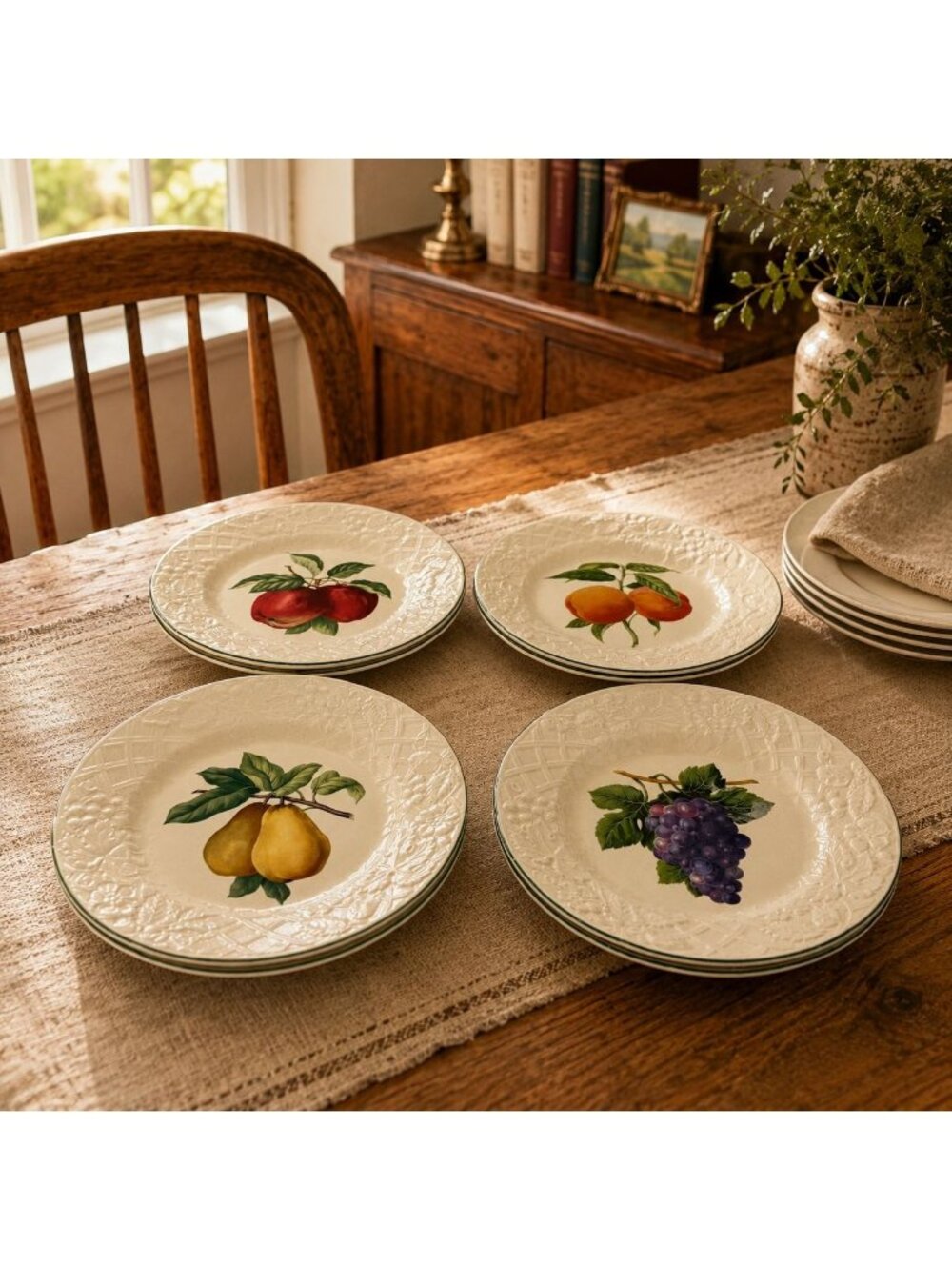 Mikasa English Countryside Fruit Salad or Dessert Plates 8 inch Set Of 8
